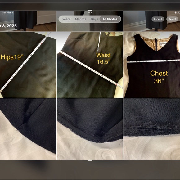 Vintage Danny & Nicole NY Women's Long Black Jacket and Dress XS - S 3 Button - Picture 16 of 16